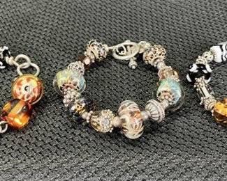 Murano Style Blown Glass Bracelet Collection