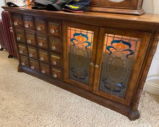 Here is the dresser with lights on bottom