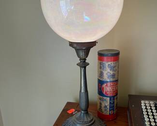 Beautiful, large globe lamp antique