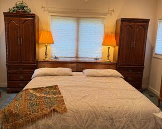 King size bed Mid-century headboard