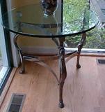 RARE MID CENTURY NICKLE HORSE TABLE