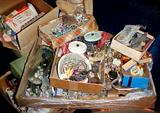 boxes of old costume jewelry
