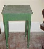 19thc painted apple green stand