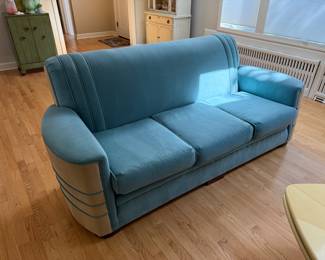 Rare newly upholstered 1940s seating set