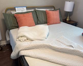 Queen bed and frame gently used