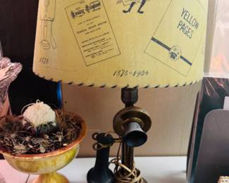 Candlestick telephone lamp