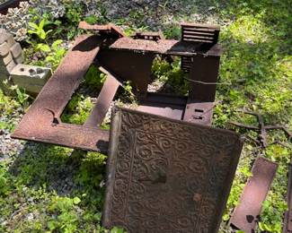 Antique stove iron pieces