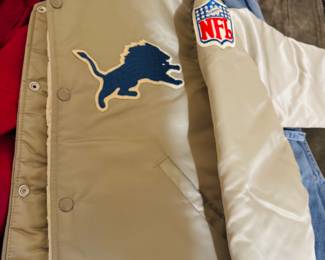 Vintage Detroit Lions full snap satin jacket