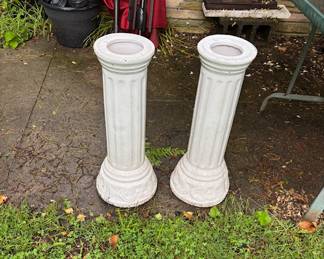 Pair of ceramic sink columns made in USA