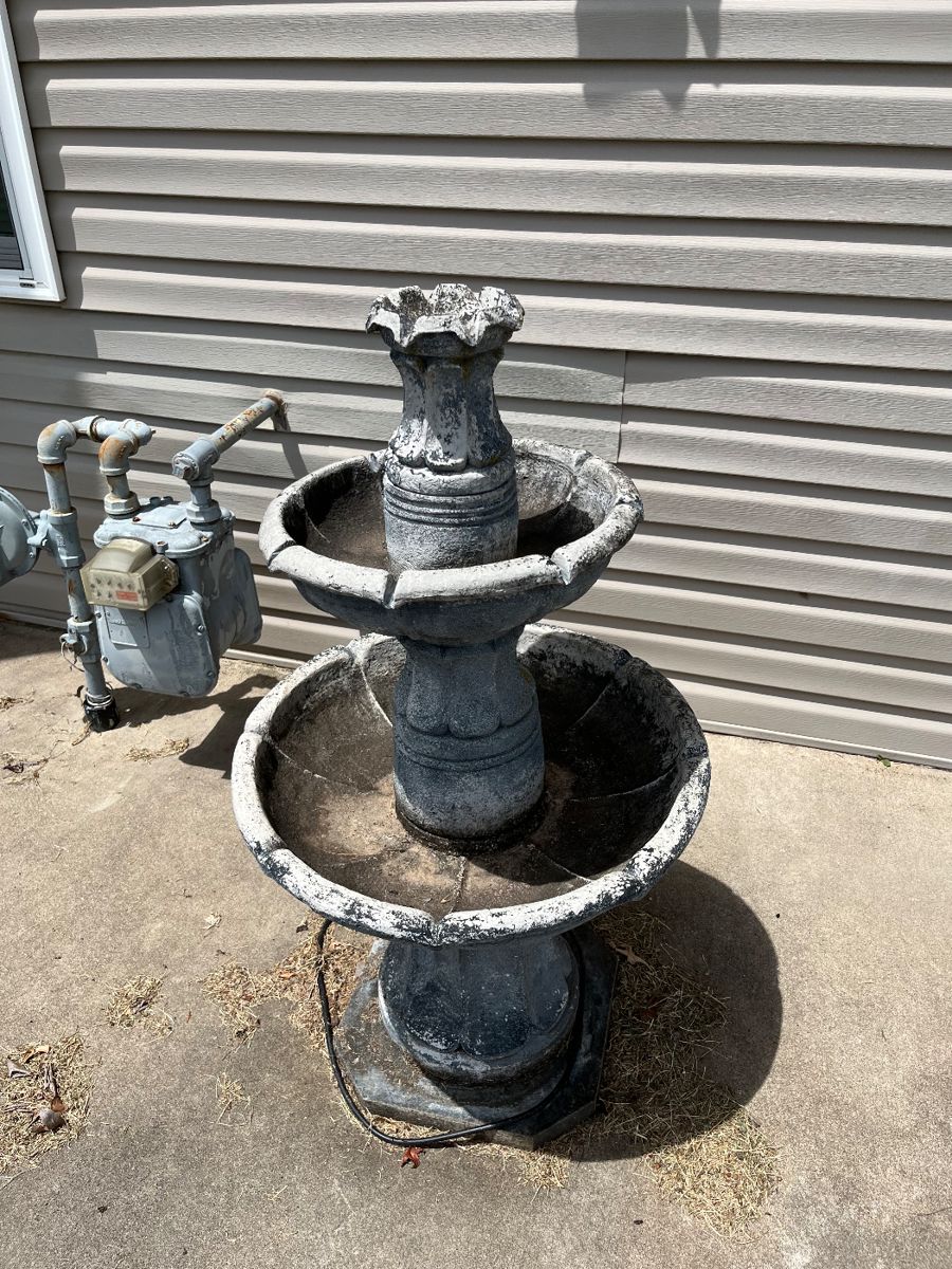 Outdoor fountain.