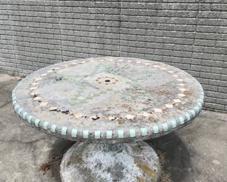 Concrete outdoor table