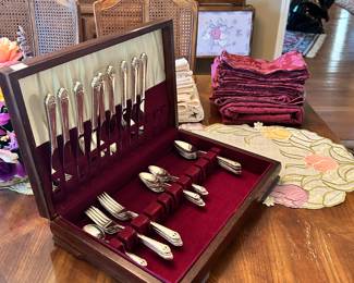 Antique silverware set.