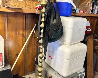 Lots of coolers. Coat stand.