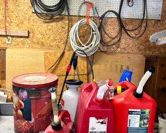 Gas cans.