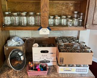Canning jars.