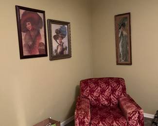 Vintage chair. Wall decor.