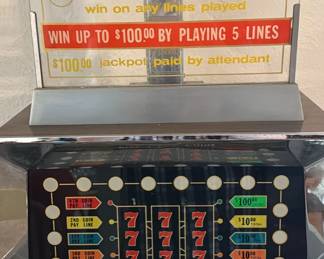 1970s BALLY's Casino slot machine with base cabinet. $325 PRESALE ITEM