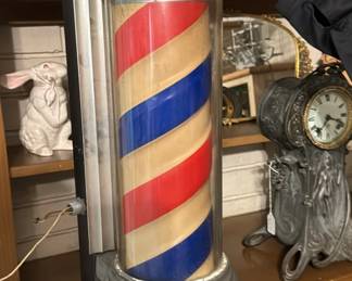 VTG MARVY barber shop pole, Not a replica! (Same one in the upright position) PRESALE ITEM