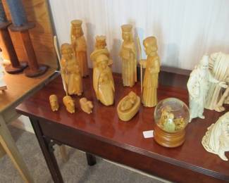 Gorgeous handmade wooden/ceramic VTG nativity sets