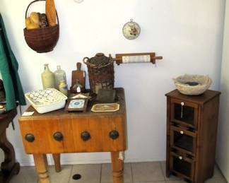 ATQ solid butcher block table/island