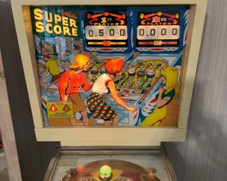 1967 (Unrestored) Gottlieb Super Score Pinball Machine in working condition. It hasn't been played at length, due to its age. $1,100 PRESALE ITEM