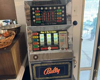 1970s BALLY's Casino slot machine with base cabinet. $325 PRESALE ITEM