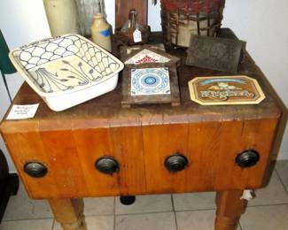 ATQ solid butcher block table/island