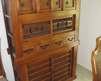 ATQ 1890s Japanese kitchen mizuza tansu chest 2pc