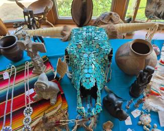 You have to see it to truly appreciate it! Completely covered in Turquoise!