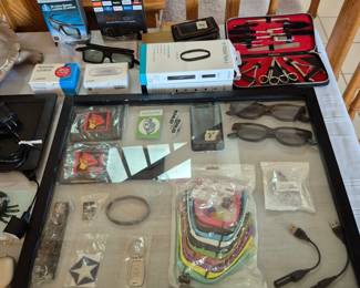 Army strong, fitbit, fire stick, 3D glasses.