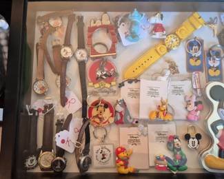 Disney Mickey Mouse, Winnie the Pooh and Peanuts Snoopy. (inside the Mickey tin is a NWT Mickey Mouse Watch)