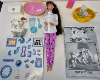 Veterinarian Barbie with extras.