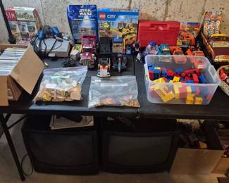 CD's, Lego, Pez, vintage toys.