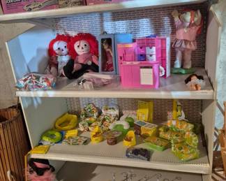 Vintage and Disney Barbie. Raggedy Ann and Andy.