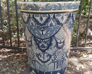 HUGE Beautiful Planter – Horchow Exclusive Hand-Painted / Fiberglass