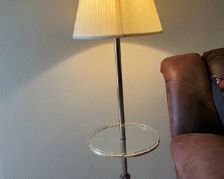 Floor lamp with table.
