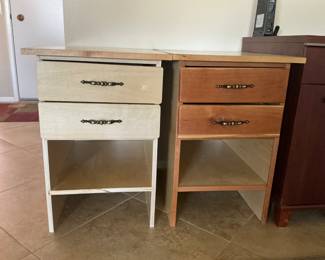 Two drawer side tables (2).