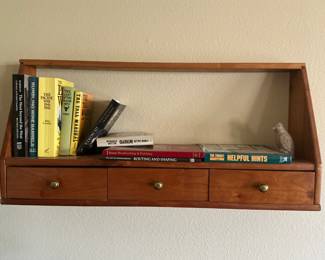 Handcrafted cherry wall shelf.