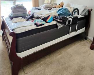 Sleigh Bed with new Mattress Set