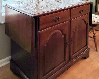 Solid Wood Bar, Glass and Crystal