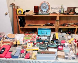Lots and lots of woodworking tools.