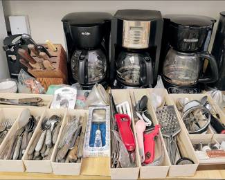 Coffee Anyone? Flatware set with Wooden Handles, Kitchen Goodies