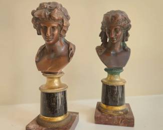 19th Century Ferdinand Barbedienne Bronze Busts