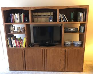 Entertainment center, TV, Encyclopedias, books
