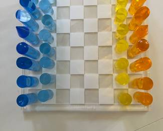 Sunny life Lucite Chess/Checkers Set~ $75.00