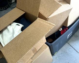 more boxes of clothes