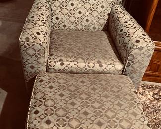 Cool chair and ottoman!
