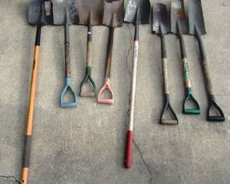 Shovels and more lawn items not mentioned, sledgehammers, picks and more