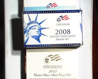 United States Proof coin sets. Ranging from 2006s thru 2010 and a few loose proofs.