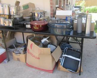 So much stuff we had to put lots on the patio, mostly kitchen items.